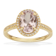 Haloring Diana med diamanter og Morganit - Scrouples